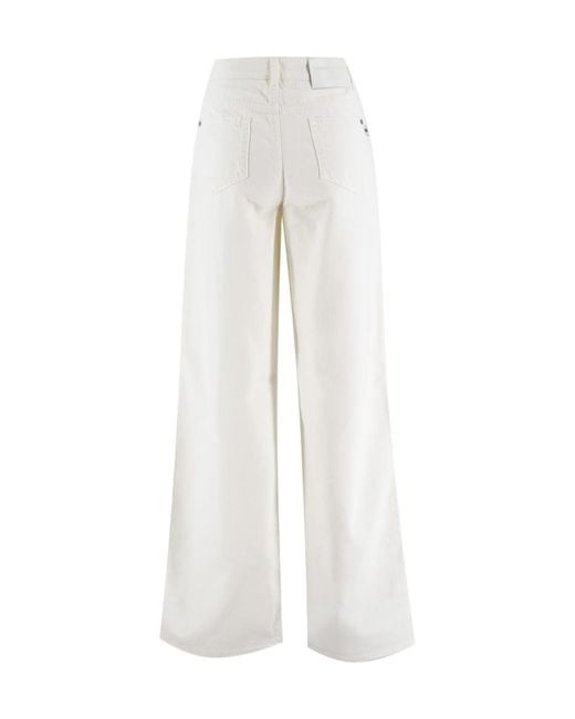 Ermanno Scervino White High Waist Baggy Jeans