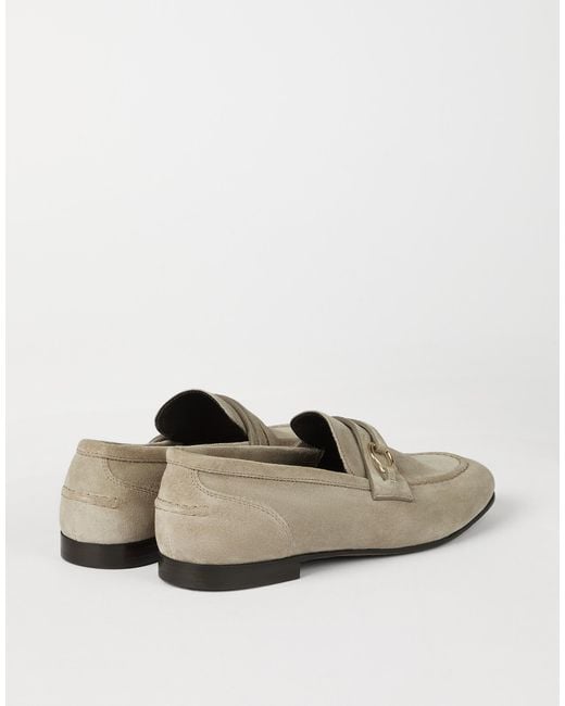 Brunello Cucinelli Gray Penny-Strap Loafers