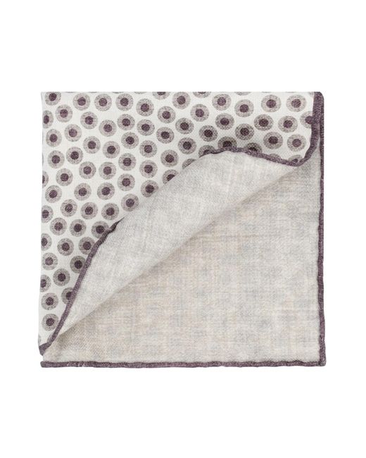 Brunello Cucinelli Multicolor Polka-Dot Printed Pocket Square for men