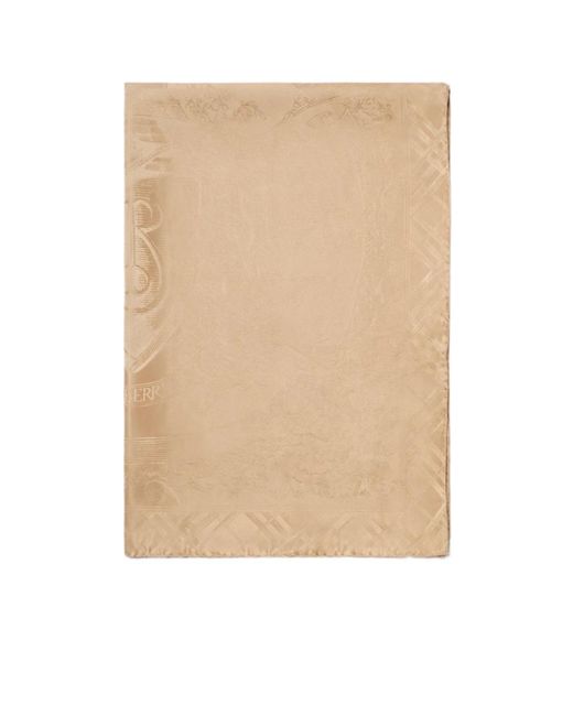 Burberry Natural Floral Crest Silk Scarf