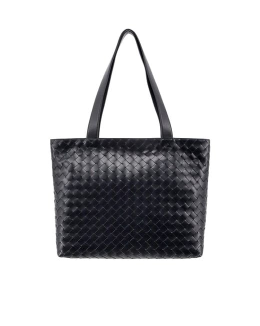 Bottega Veneta Black Intrecciato Briefcase for men