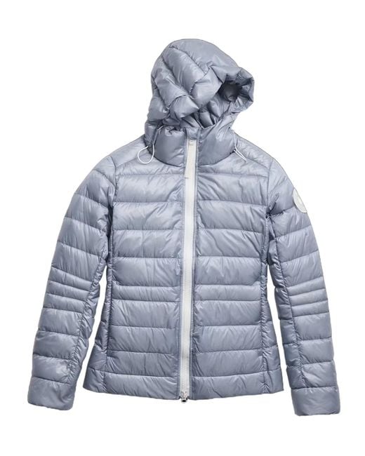 Canada Goose Blue Logo Patch Hooded Padded Jacket