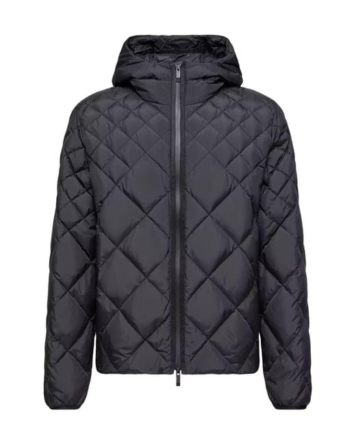 Moncler Gray Merak Geometric-Quilted Hooded Short Down Jacket for men