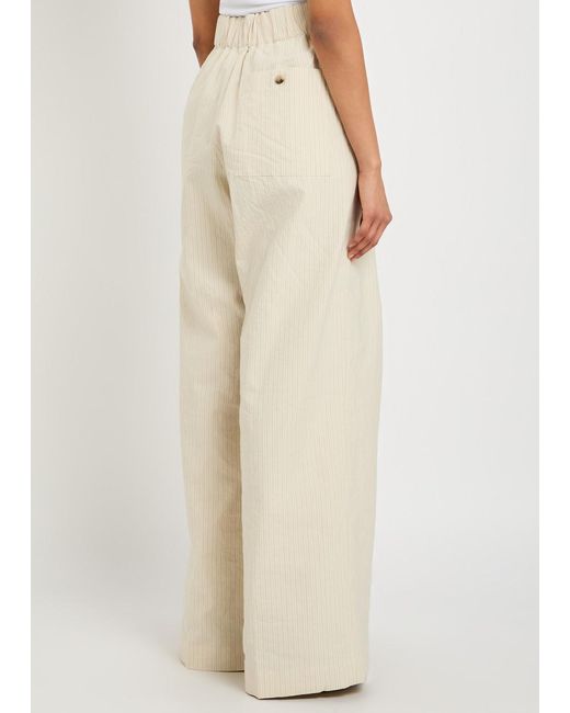 Dries Van Noten White Cotton-Blend Trousers