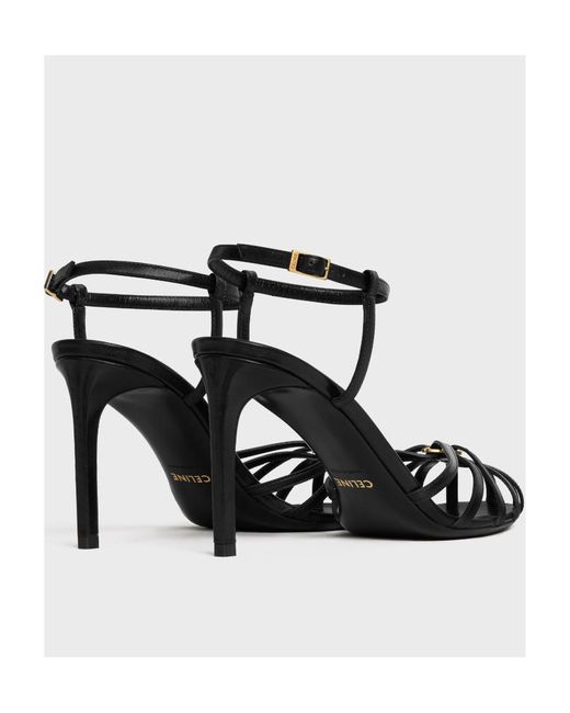 Céline Black Triomphe Sandal