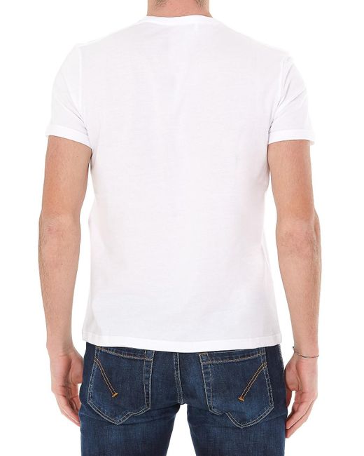 McQueen White T-Shirt With Round Neck And Short Sleeves for men