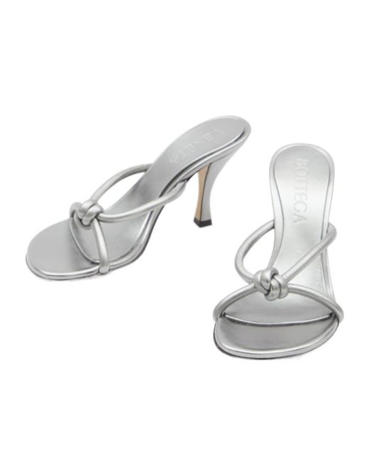 Bottega Veneta White Blink Mules