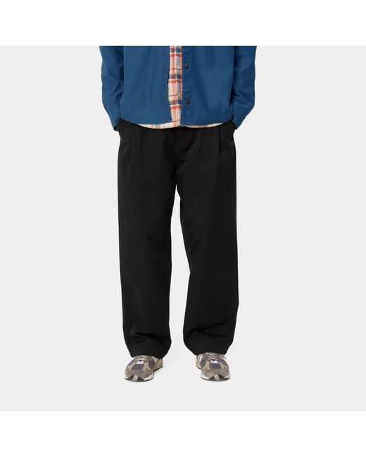 Carhartt Black Pleated Relaxed Pants for men