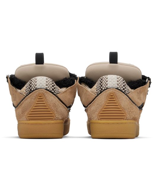 Lanvin Brown Curb Lace-Up Sneakers