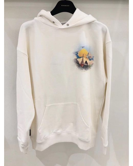 Givenchy White Island Graphic Printed Hoodie