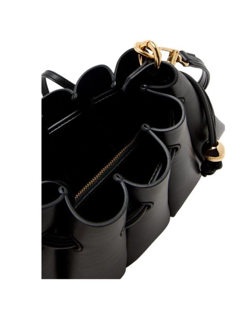 THEMOIRÈ Black Dafne Drawstring Shoulder Bag