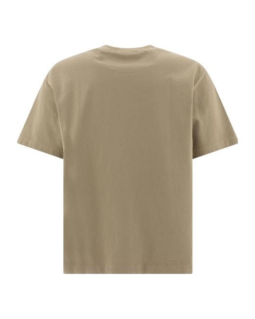 Acne Natural Logo Studded Crewneck T-Shirt for men