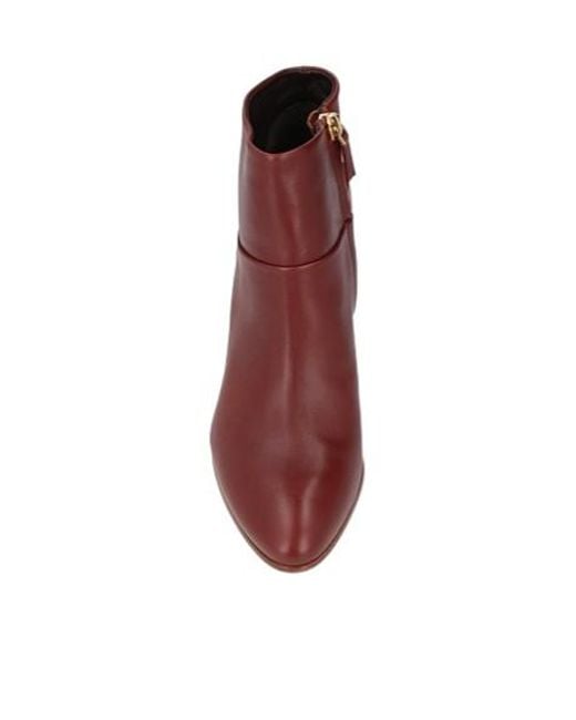 Chloé Brown Genuine Leather Round-Toe Ankle Boots