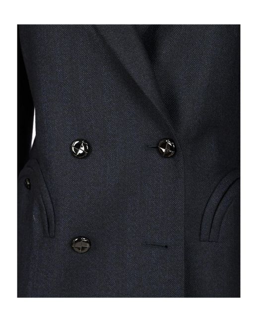 Blazé Milano Black Resolute Everyday Velvet-Collared Double-Breasted Blazer