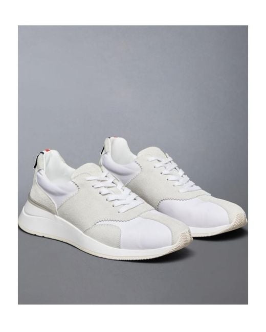 Thom Browne White Sprinter Panelled Sneakers for men