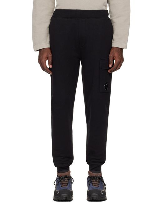 C P Company Blue Lens-Detailed Tapered Leg Track Pants for men