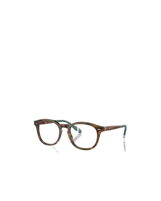 Polo Ralph Lauren White Eyewear Square Frame Glasses for men