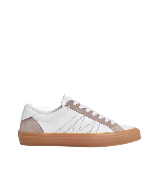 Moncler White Monaco M Trainers for men