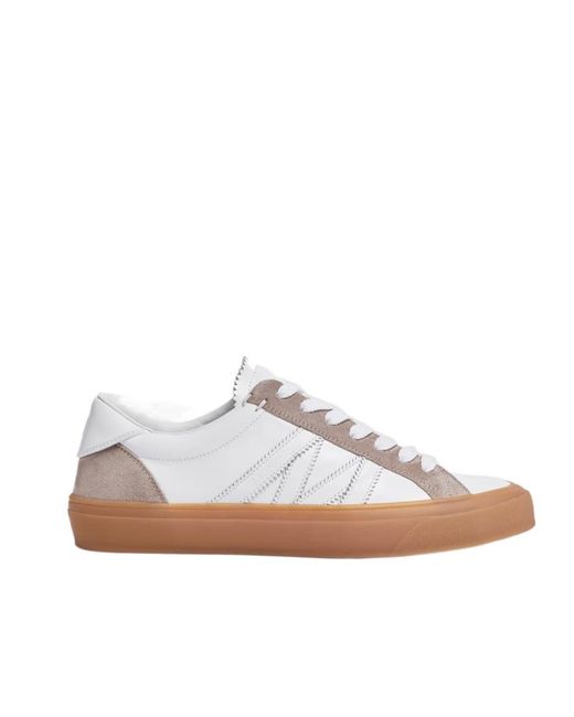 Moncler White Monaco M Trainers for men