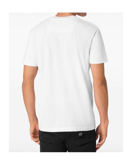 Philipp Plein White Crewneck Ss Cars Racing Jersey T-Shirt for men