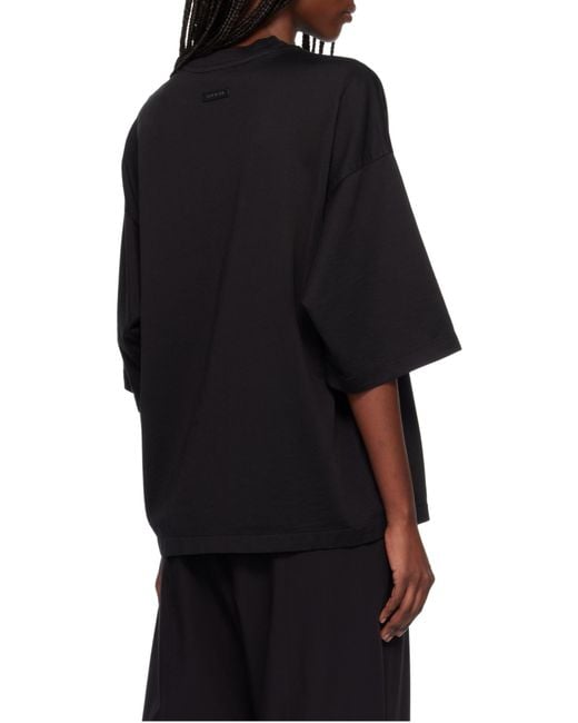 Fear Of God Black Short Sleeve Crewneck T-Shirt for men
