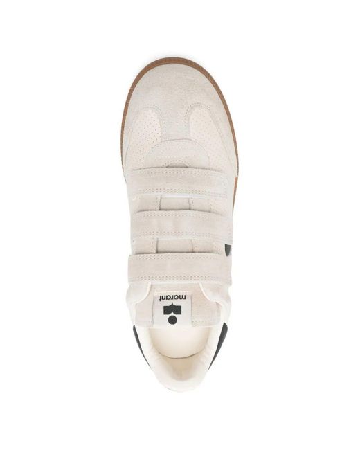Isabel Marant White Leather Beth Logo Sneakers