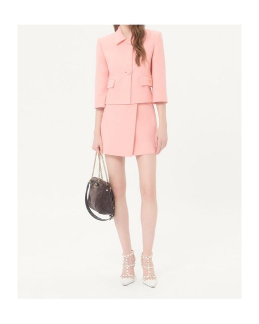 Valentino Pink Wool Crepe Jacket