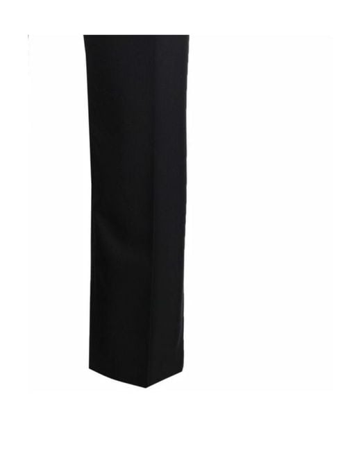 McQueen Black Cropped Straight Leg Trousers