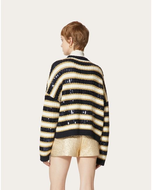 Valentino Black Rockstud Long-Sleeved Cardigan
