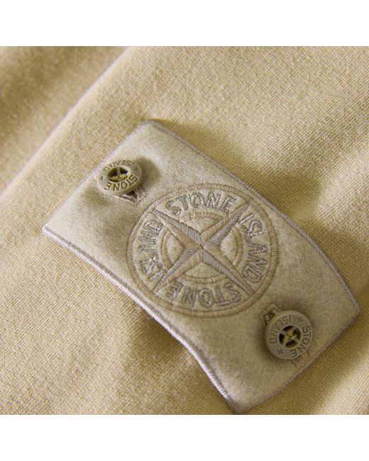 Stone Island Natural Long-Sleeve Polo Sweatshirt for men