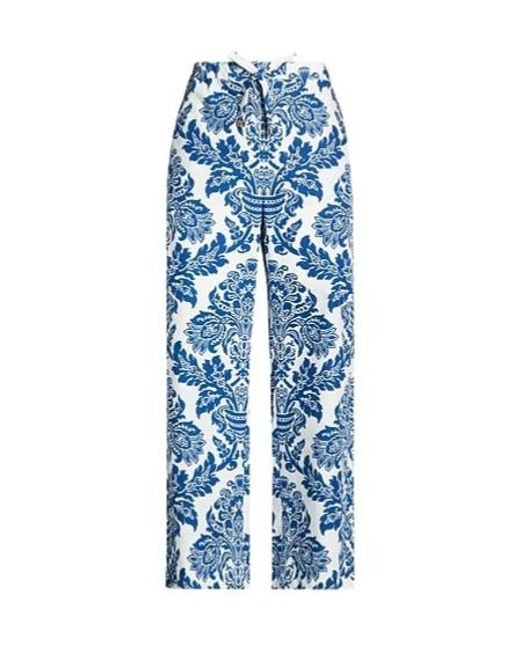 Max Mara Blue Wide-Leg Trousers