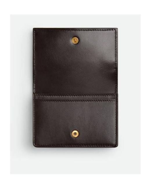Bottega Veneta Brown Intrecciato Business Card Case