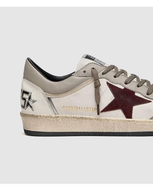 Golden Goose Deluxe Brand Brown Ballstar Lace-Up Sneakers for men