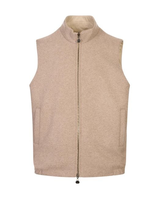 Kiton Natural Reversible High-Neck Vest for men