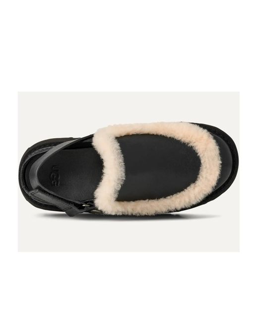 Ugg Black 51Mm Esmee Fur Trim Mules