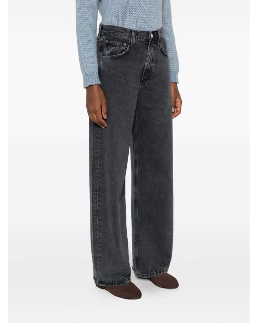 Agolde Blue Low Curve Tapered Jeans