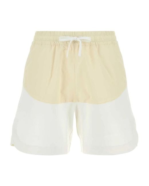 Herno White Laminar Shorts