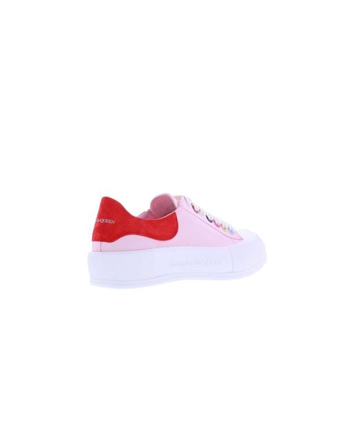 McQueen Purple Color-Blocked Low-Top Sneakers