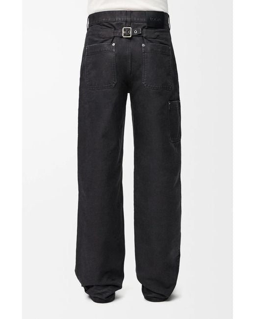 Loewe Black Straight Leg Jeans for men