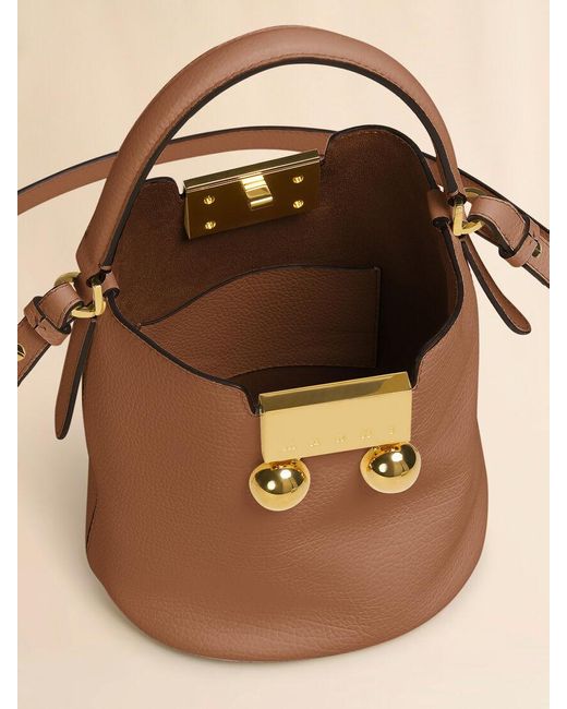Marni Brown Trunkaroo Bucket Bag