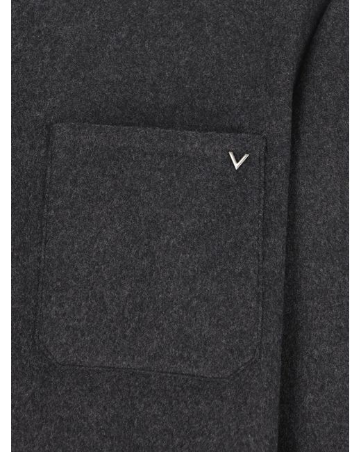 Valentino Black Long-Sleeved Casual Jacket for men