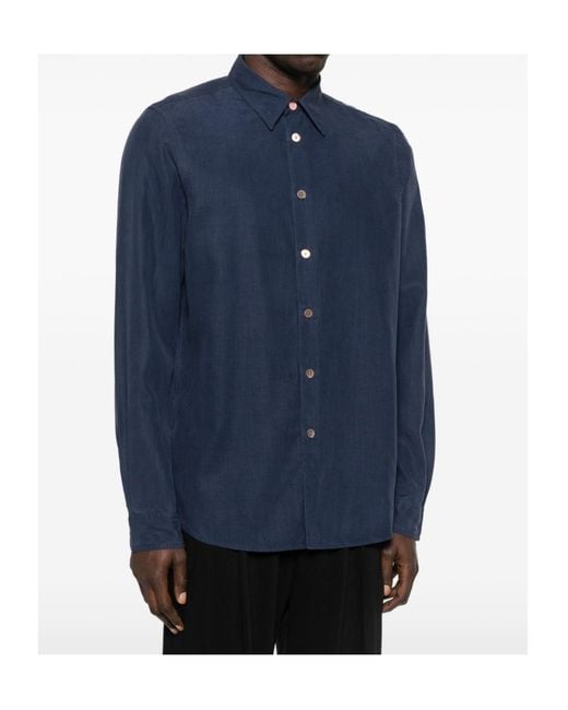 Paul Smith Blue Button Shirt for men