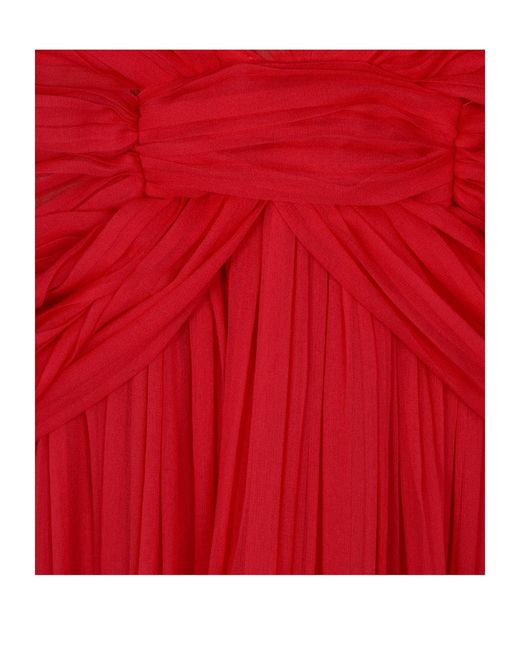 Alberta Ferretti Red Multi-Strap Maxi Dress