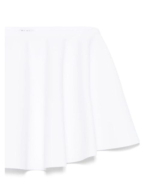 Alaïa White Elastic Waist Skirt