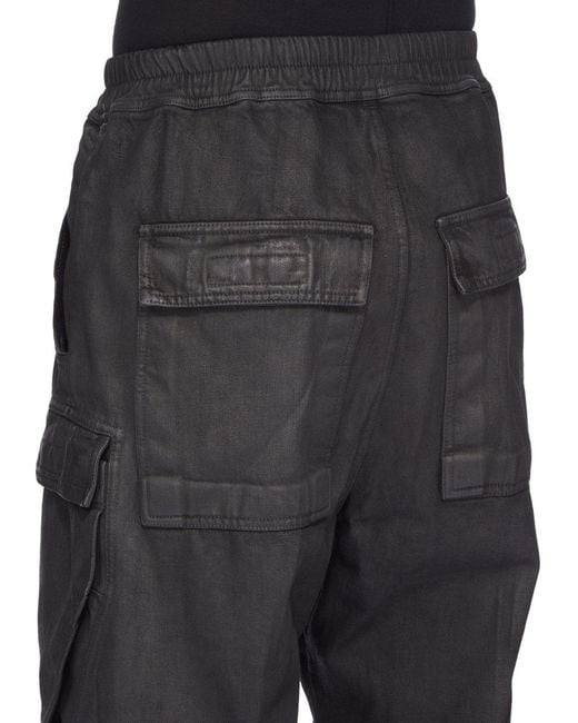 Rick Owens Black Double Cargo Jumbo Belas for men