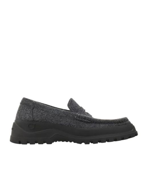 Ferragamo Black Penny-Loafer for men