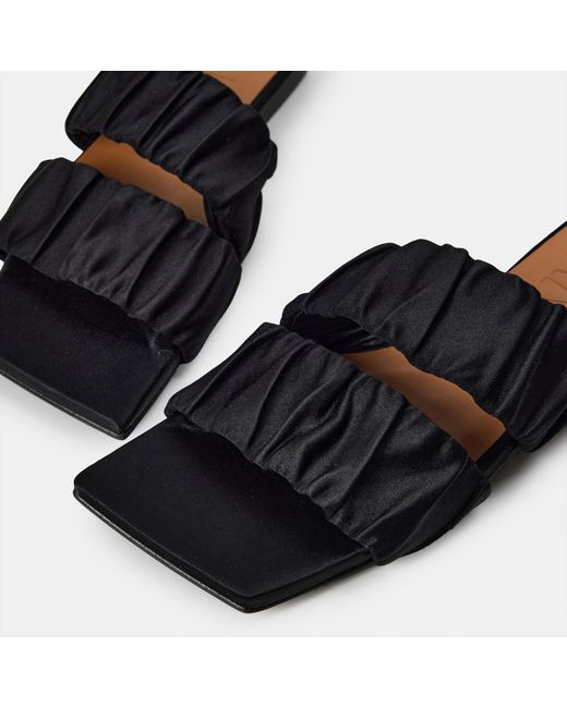 Ganni Black Wrinkled Slippers