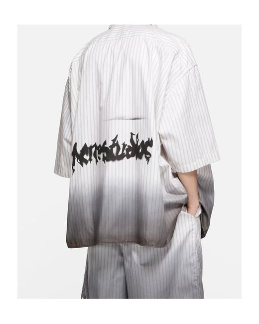 Acne White Dip-Dyed Button-Up Shirt for men