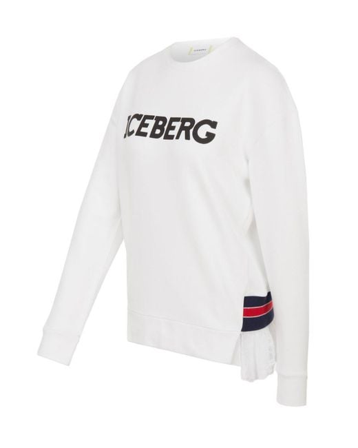 Iceberg White Logo Logo Sweatshirt