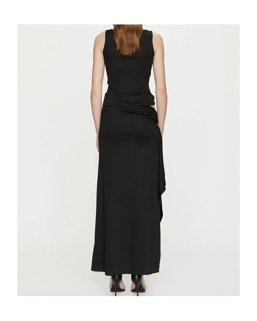 Christopher Esber Black Embellished Pendant Open Twist Tank Top